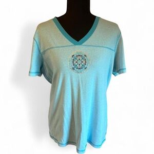 SB Active Light Blue V-Neck Women’s Top, Size XL